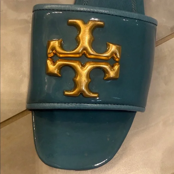 Tory Burch Blue and Gold Sandals - Picture 4 of 4